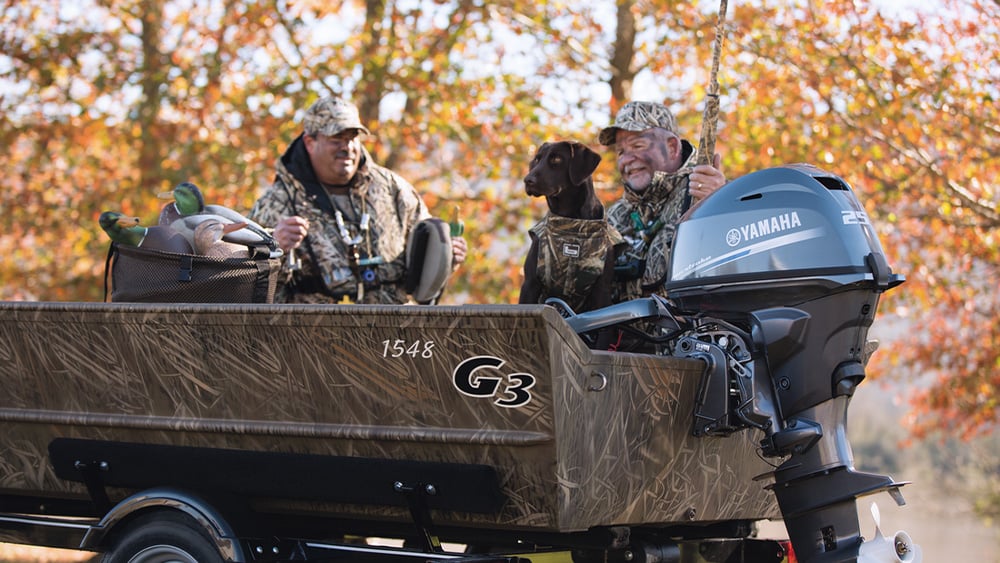 Hunters on a G3 Yamaha boat
